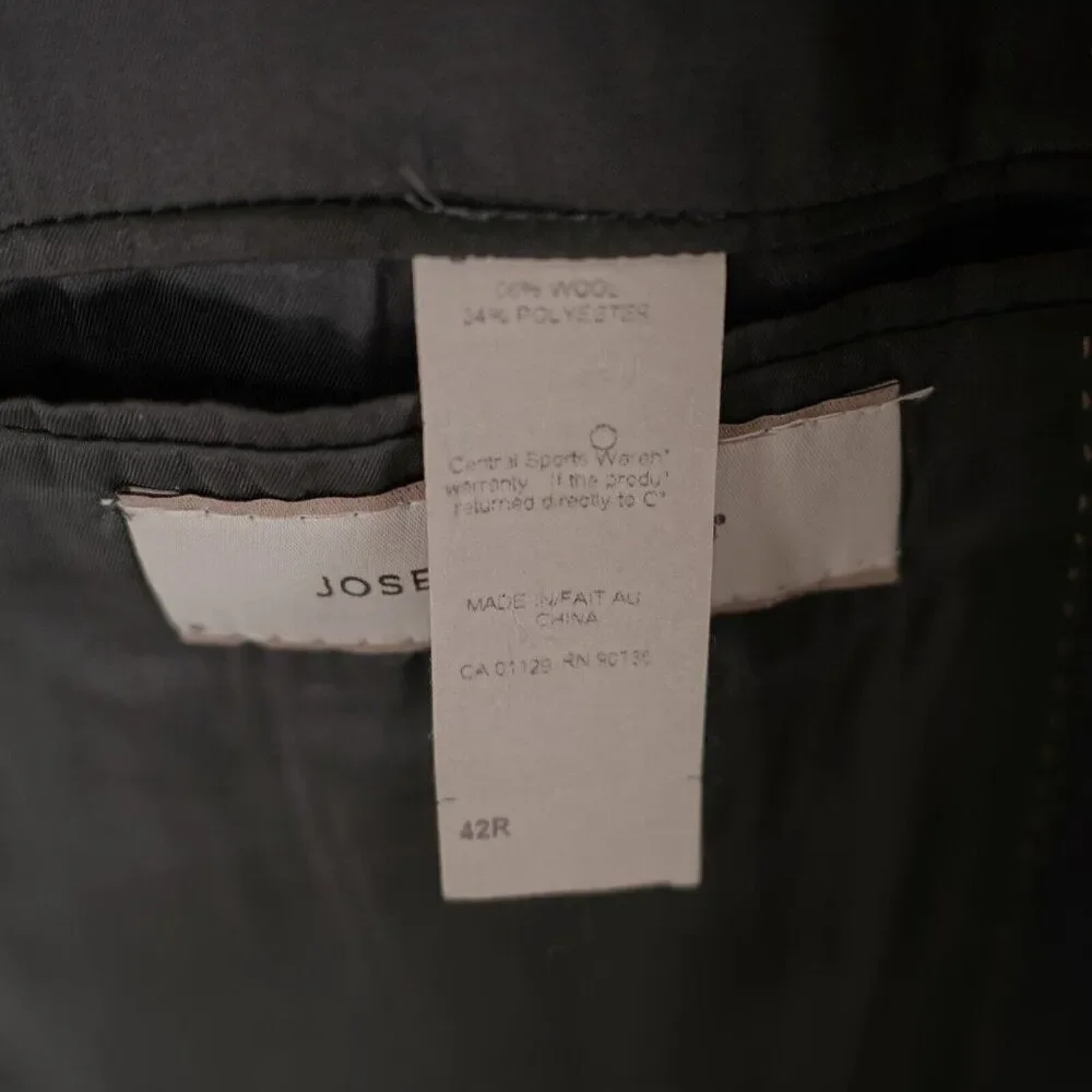 Joseph Abboud Wool Blend Gray 2 Button Blazer‎ 42R